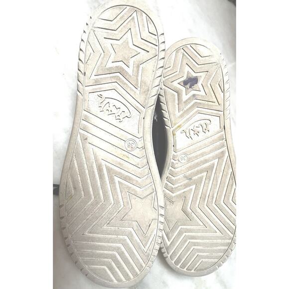 NEW ASH Fool STAR Snake Print Trimmed black Leather Platform Sneakers Size EU 38 - Picture 12 of 14